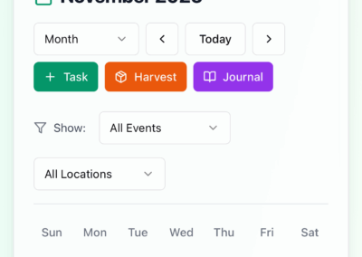 Calendar View - mobile